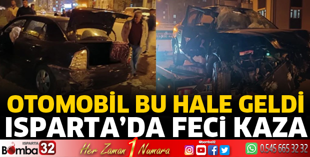 Isparta'da kazada sürücü yaralı
