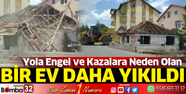 Isparta'da kazaya yol açan evler yıkılıyor