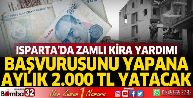 Isparta'da kentsel dönüşüm kira yardımı artırıldı