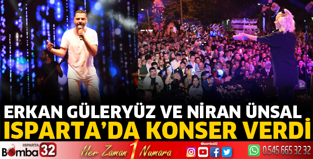 Isparta'da konserde sahne aldılar
