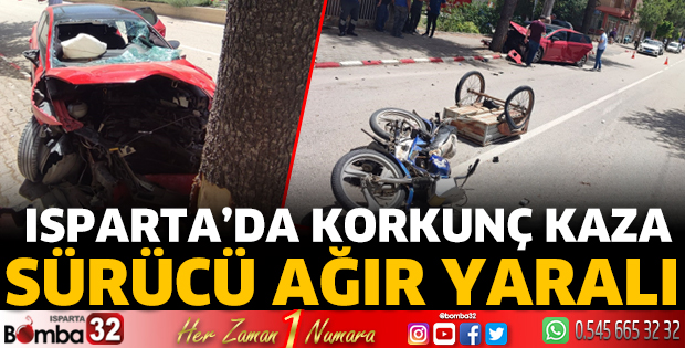Isparta'da korkunç kaza