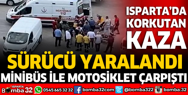 ISPARTA'DA KORKUTAN KAZA: SÜRÜCÜ YARALANDI