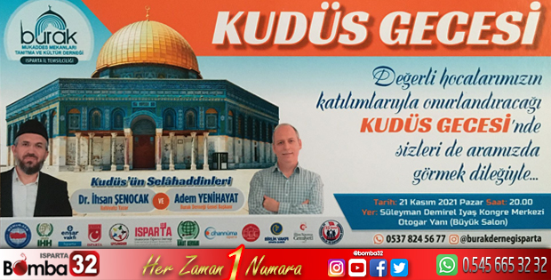 Isparta'da Kudüs Gecesi