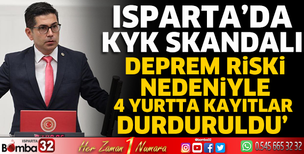 Isparta'da KYK skandalı