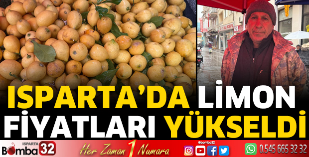 Isparta'da limon fiyatları yükseldi