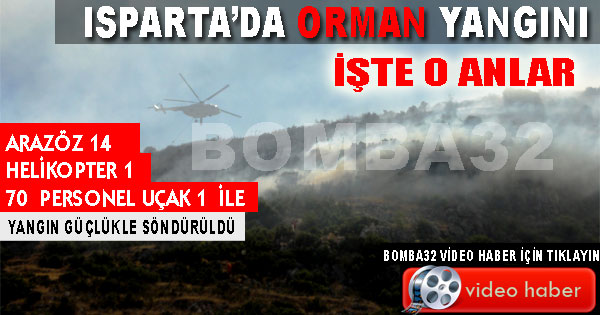 Isparta'da Makilik Alanda Yangın