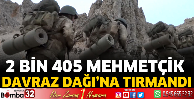 Isparta'da Mehmetçik Davraz Dağı'na tırmandı