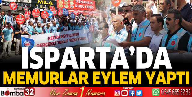 Isparta'da memurlar eylem yaptı