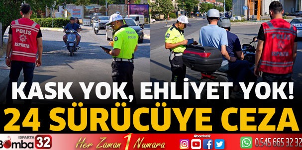Isparta'da motosiklet denetimi