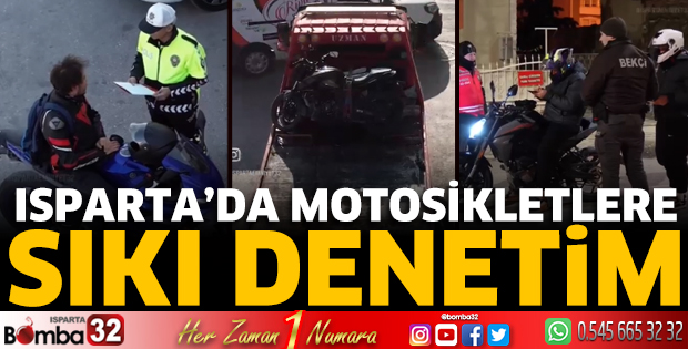 Isparta'da motosiklet denetimleri
