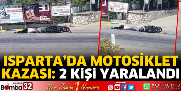Isparta'da motosiklet kazası
