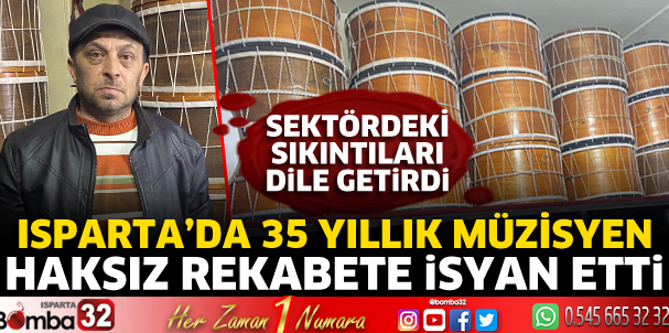 Isparta'da müzisyen isyan etti 