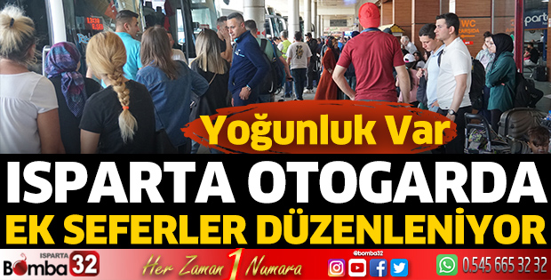 Isparta'da otogarda bayram hareketliliği
