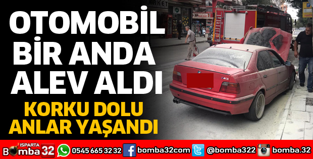 ISPARTA'DA OTOMOBİL YANGINI