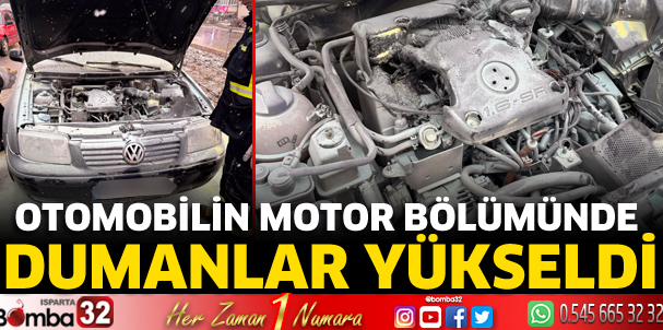Isparta'da otomobil yangını