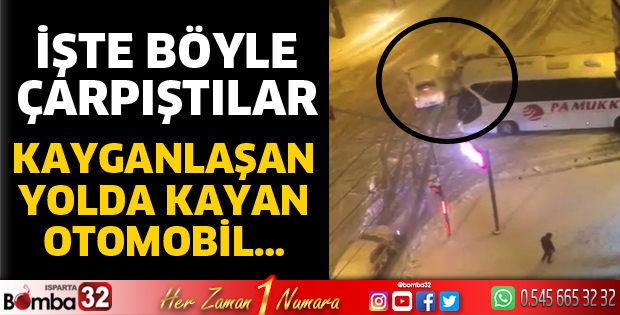 Isparta'da otomobiller çarpıştı