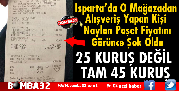 ISPARTA'DA POŞETİ 45 KURUŞA ALDI