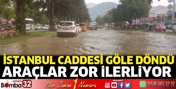 Isparta'da sağanak yağış etkisini gösterdi