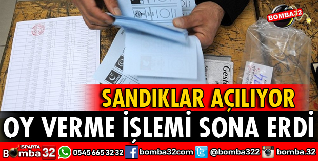 ISPARTA'DA SANDIKLAR AÇILIYOR