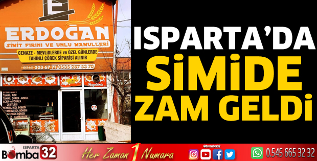Isparta'da simide zam geldi