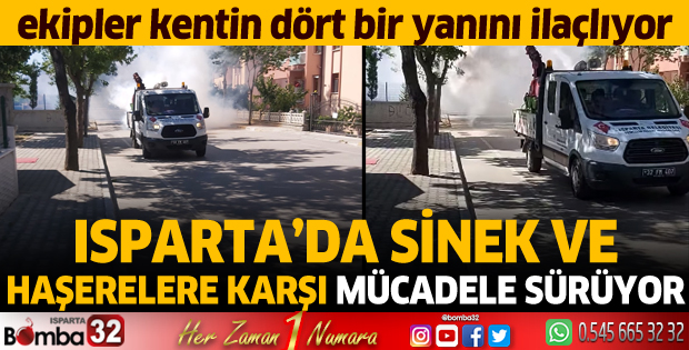 Isparta'da sinek ve haşerelere karşı mücadele sürüyor