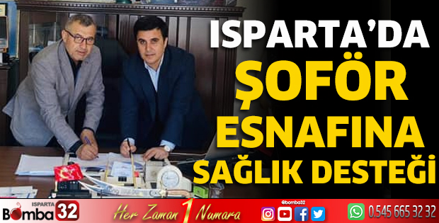 Isparta'da şoför esnafına sağlık desteği