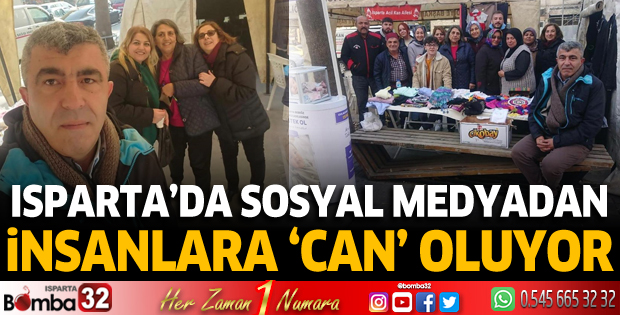 Isparta'da sosyal medyadan insanlara 'can' oluyor