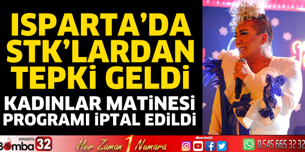 Isparta'da STK'lardan o programa tepki