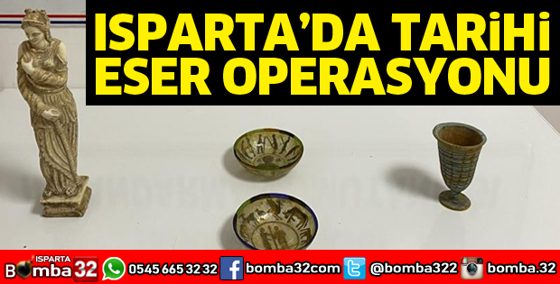 Isparta'da tarihi eser operasyonu