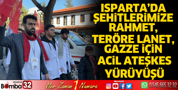 Isparta'da teröre lanet yürüyüşü