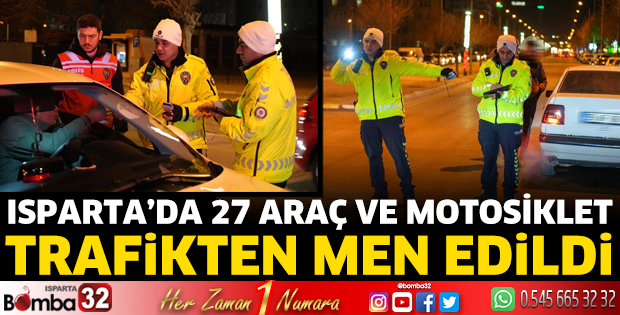 Isparta'da trafik denetimleri sürüyor