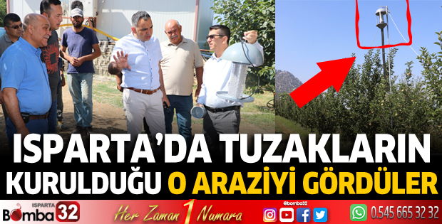 Isparta'da tuzakların kurulduğu o araziyi gördüler
