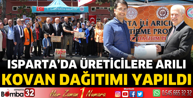 Isparta'da üreticilere arılı kovan dağıtımı yapıldı