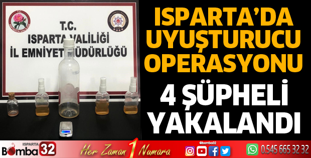 Isparta'da uyuşturucu operasyonu