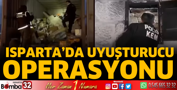 Isparta'da uyuşturucu operasyonu