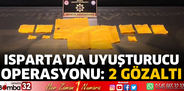 Isparta'da uyuşturucu operasyonu
