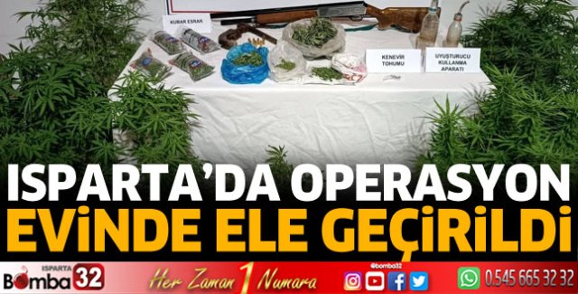 Isparta'da uyuşturucu operasyonu