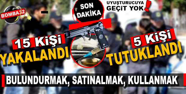 ISPARTA'DA UYUŞTURUCU OPERASYONUNDA 5 KİŞİ TUTUKLANDI