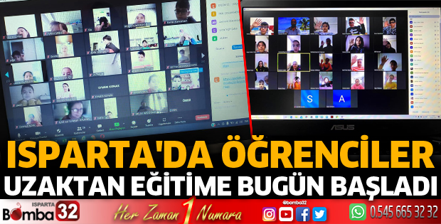 Isparta'da uzaktan eğitim bugün başladı