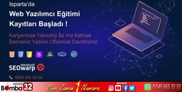 Isparta'da web yazılımcı eğitimi kayıtları başladı