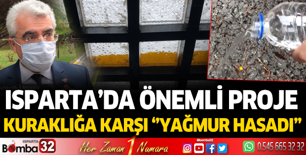 Isparta'da yağmur hasadı