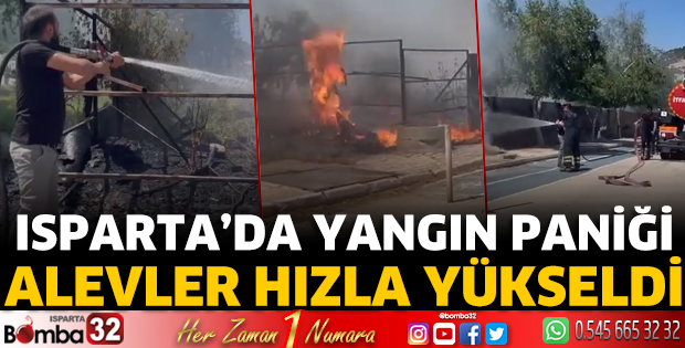 Isparta'da yangın paniği