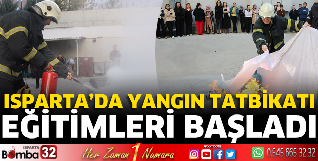 Isparta'da yangın tatbikatı