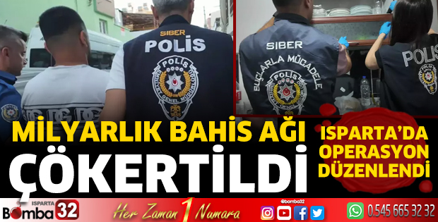 Isparta'da yasa dışı bahis operasyonu