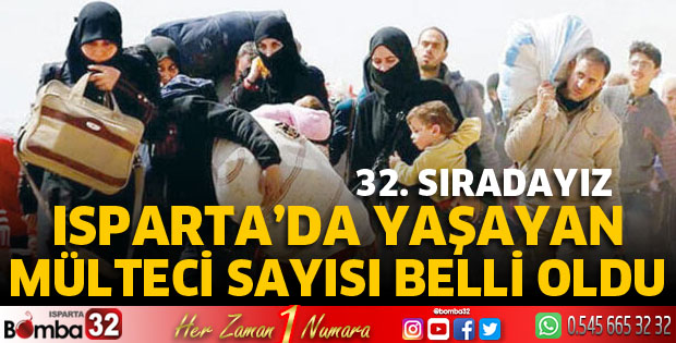 Isparta'da yaşayan mülteci sayısı belli oldu