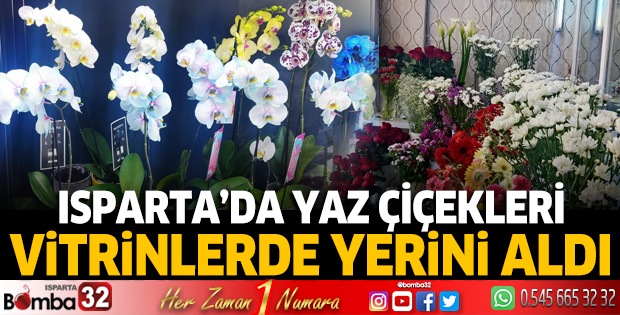 Isparta'da yaz çiçekleri vitrinlerde yerini aldı