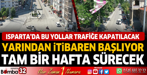 Isparta'da yol yenileme çalışmaları başlıyor