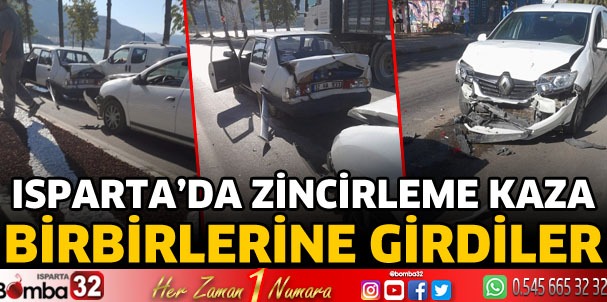 Isparta'da zincirleme kaza 