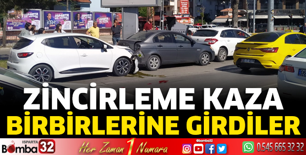 Isparta'da zincirleme kaza