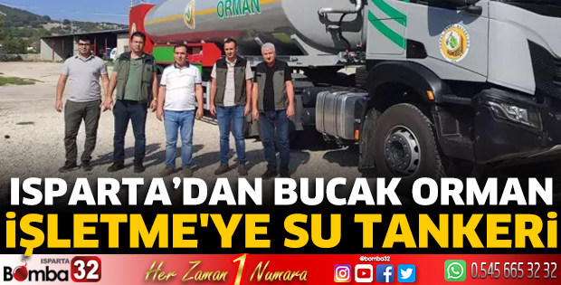 Isparta'dan Bucak Orman İşletme'ye su tankeri